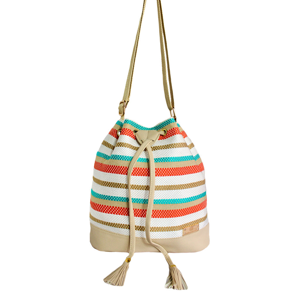 Elegante Bolso de Dama Karla Chacon Aria en Beige