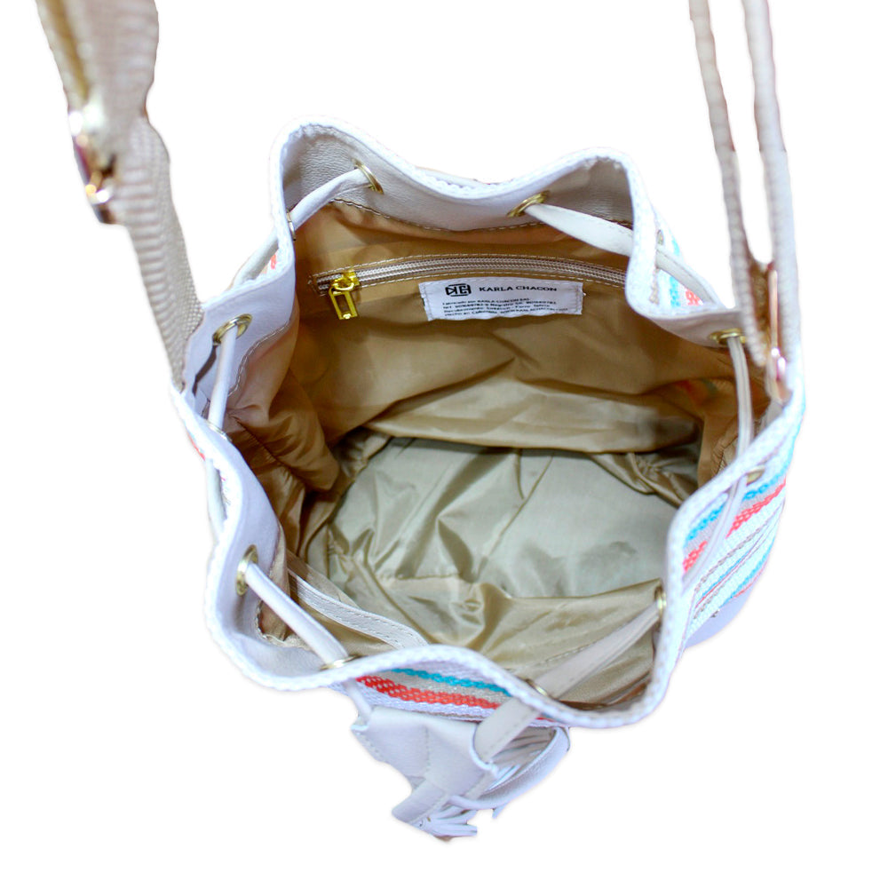 Elegante Bolso de Dama Karla Chacon Aria en Beige