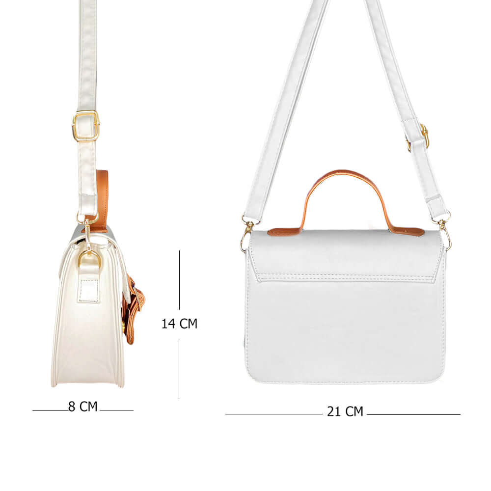 Elegante Bolso de Dama Aura Blanco de Karla Chacon