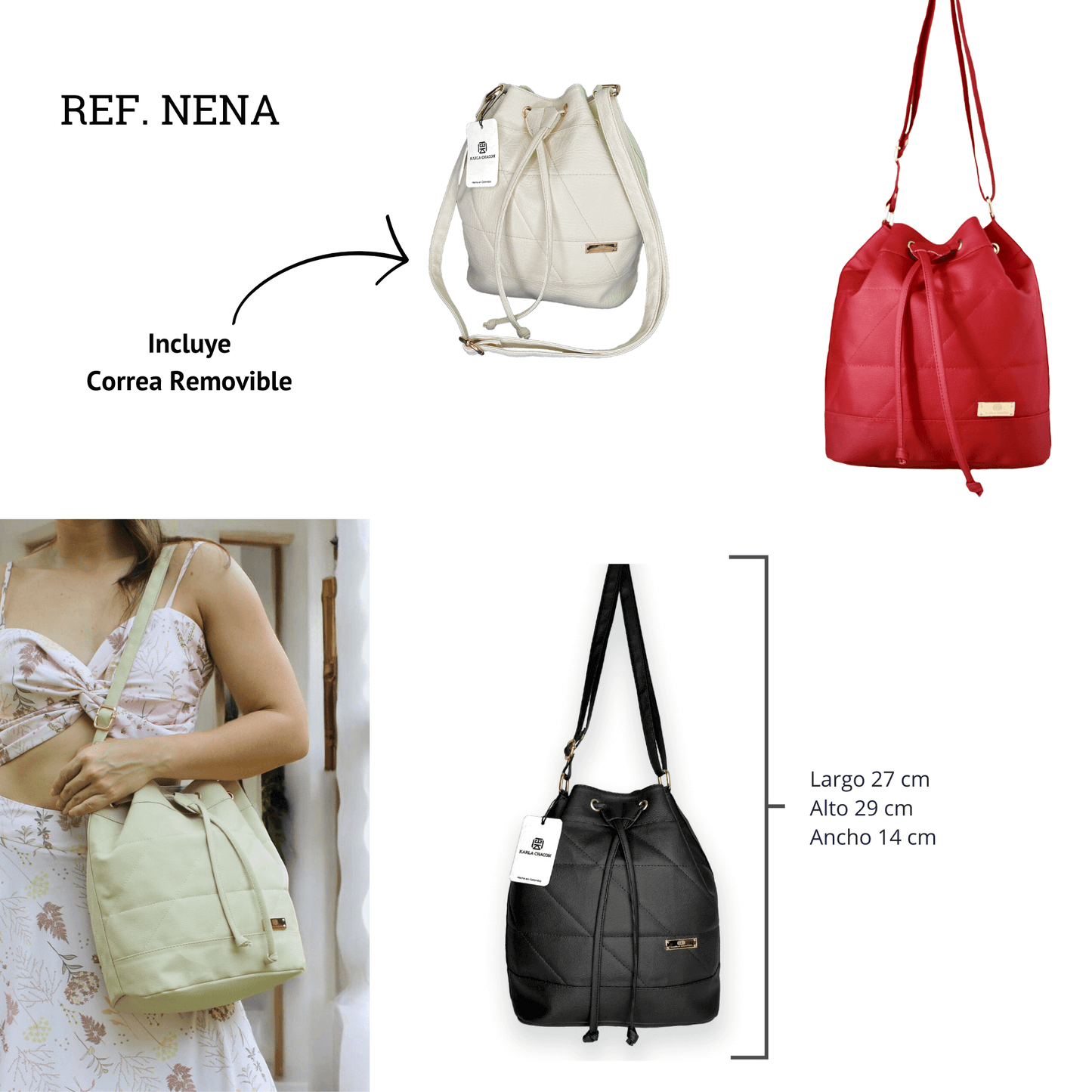 Elegante Bolso Rojo para Dama Karla Chacon Nena