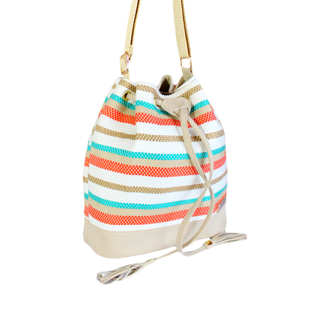 Elegante Bolso de Dama Karla Chacon Aria en Beige