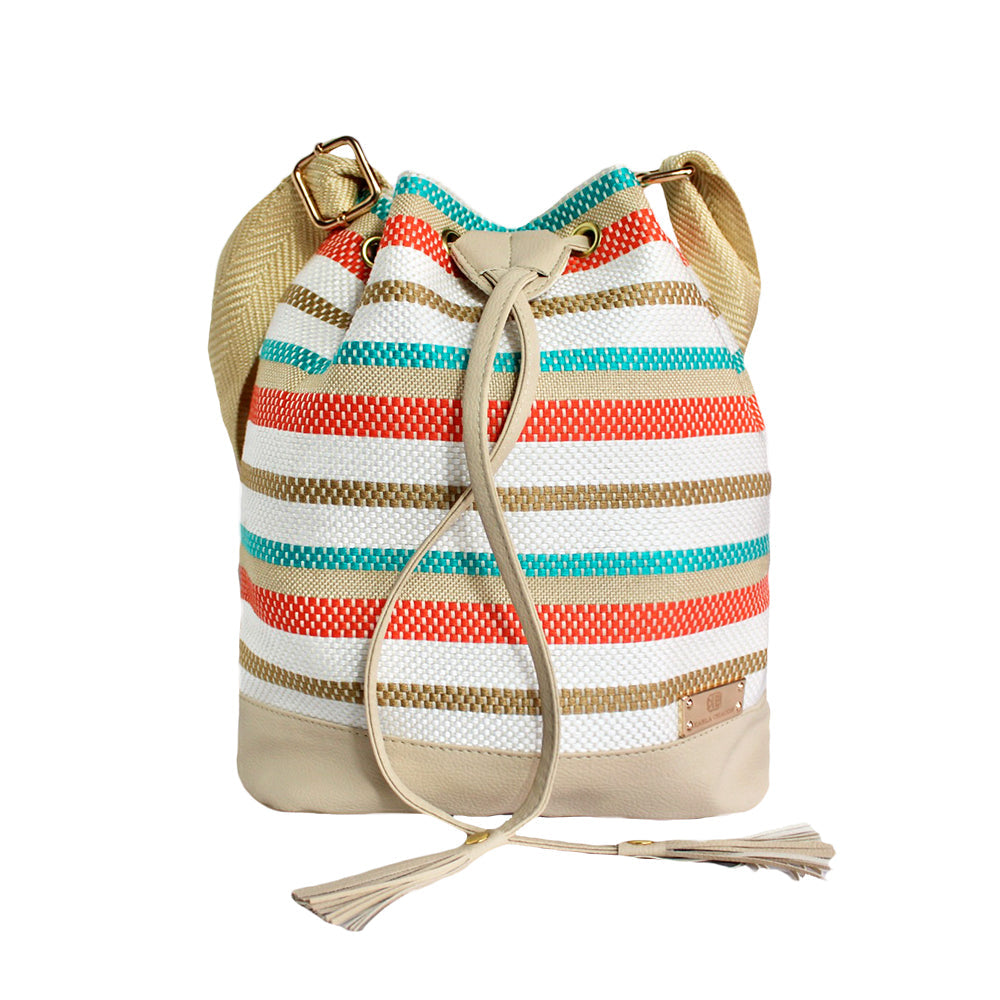 Elegante Bolso de Dama Karla Chacon Aria en Beige