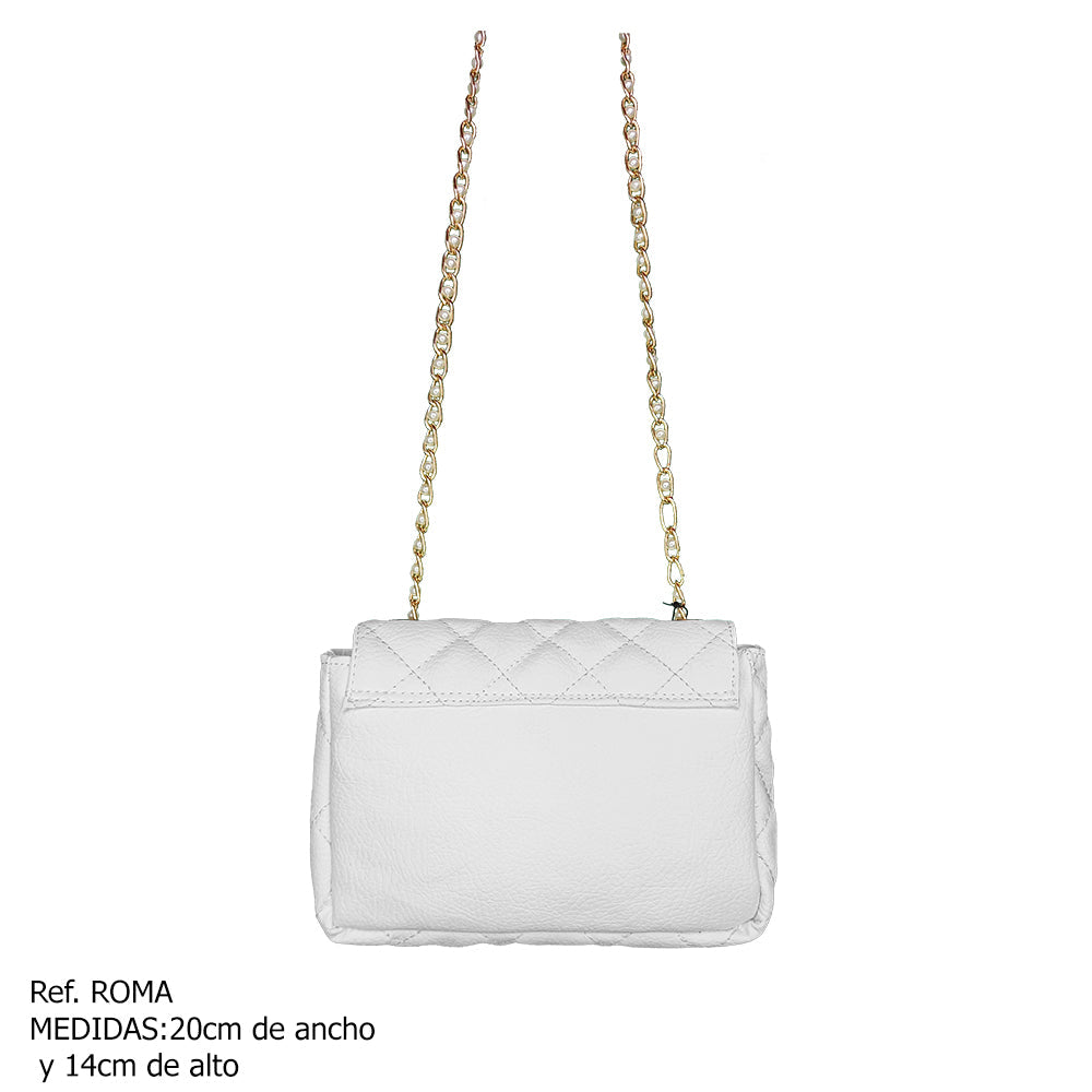 Elegante Bolso Blanco Karla Chacon Roma