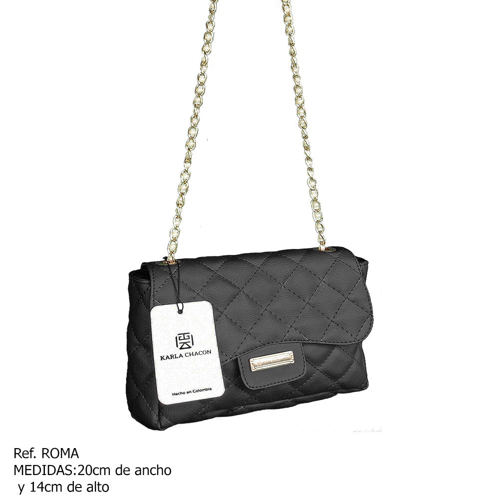 Elegante Bolso Roma Negro de Karla Chacon