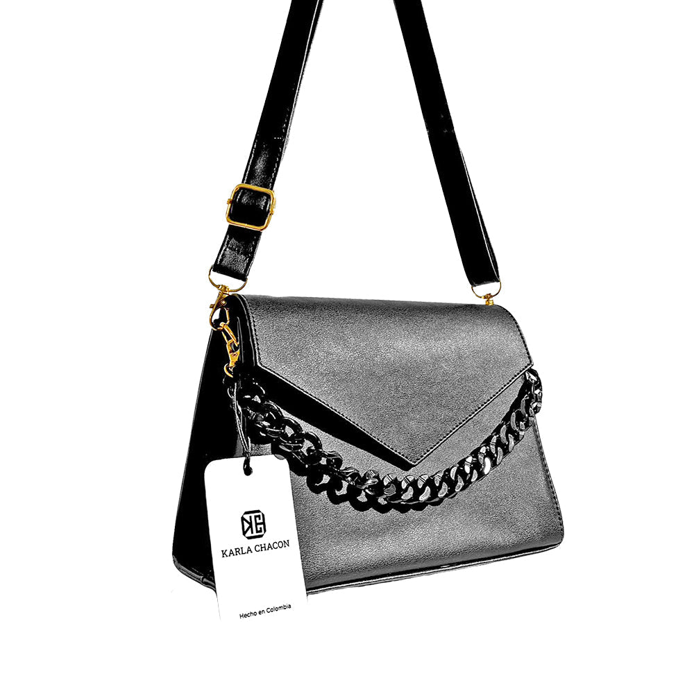 Elegante Bolso Karla Chacon Vivy en Negro