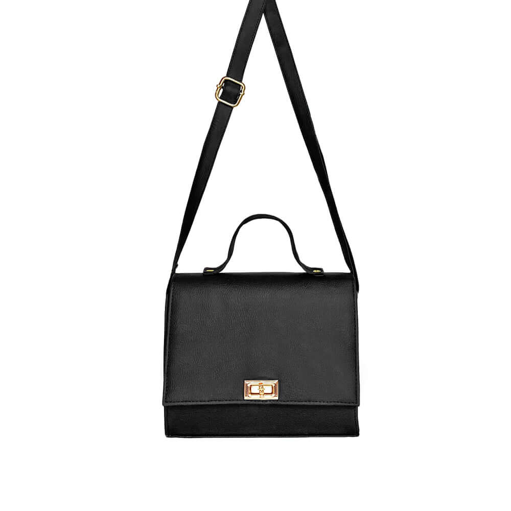 Elegante Bolso de Dama Karla Chacon en Sofisticado Color Negro Alma