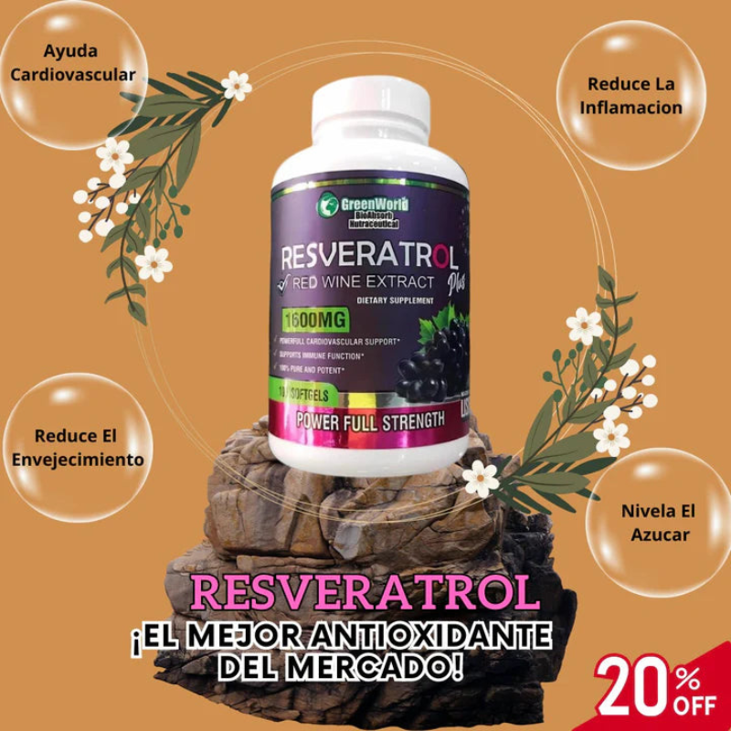 Resveratrol 2x1: El Poderoso Antioxidante Natural para Revolucionar tu Bienestar ❤️