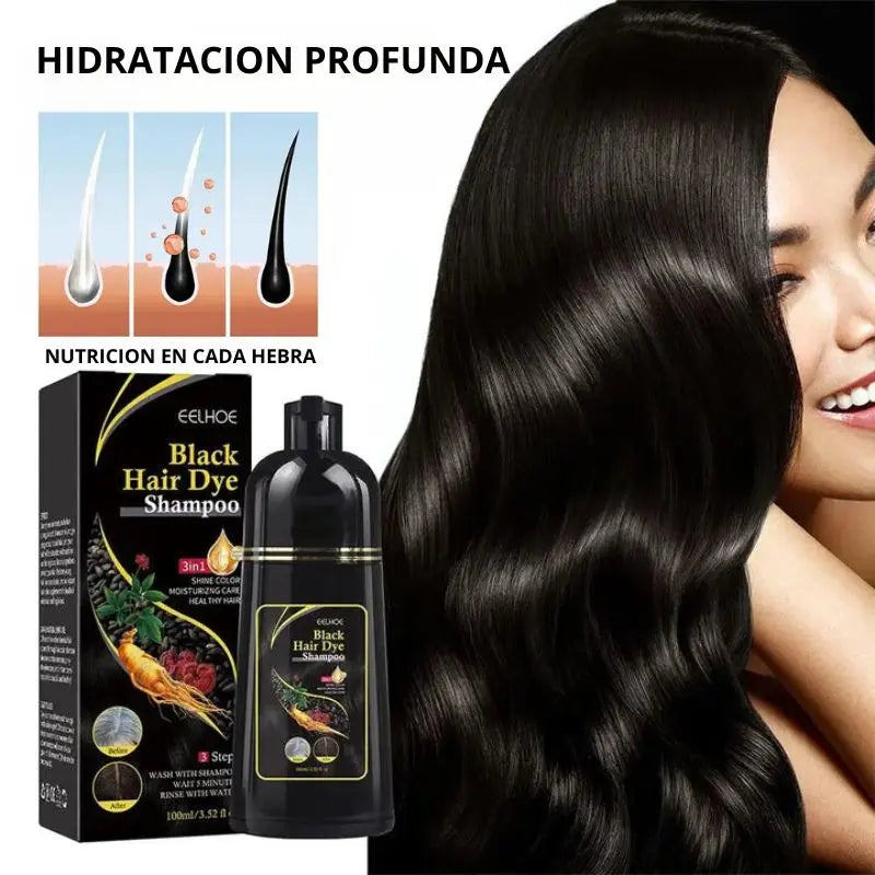 Shampoo 3 en 1 que Elimina Canas y Aporta Brillo