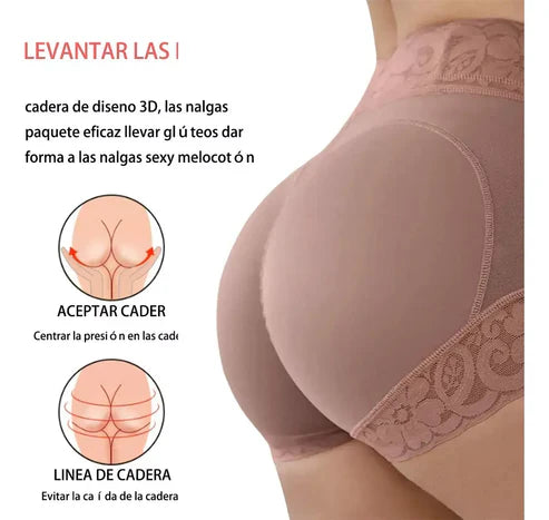 Ema™ Panty Levanta Cola Con Encaje