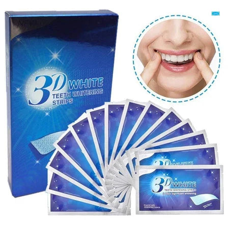 BANDAS BLANQUEADORAS DENTALES 3D™ WHITEWAVE: ¡Sonrisa Brillante al Instante!