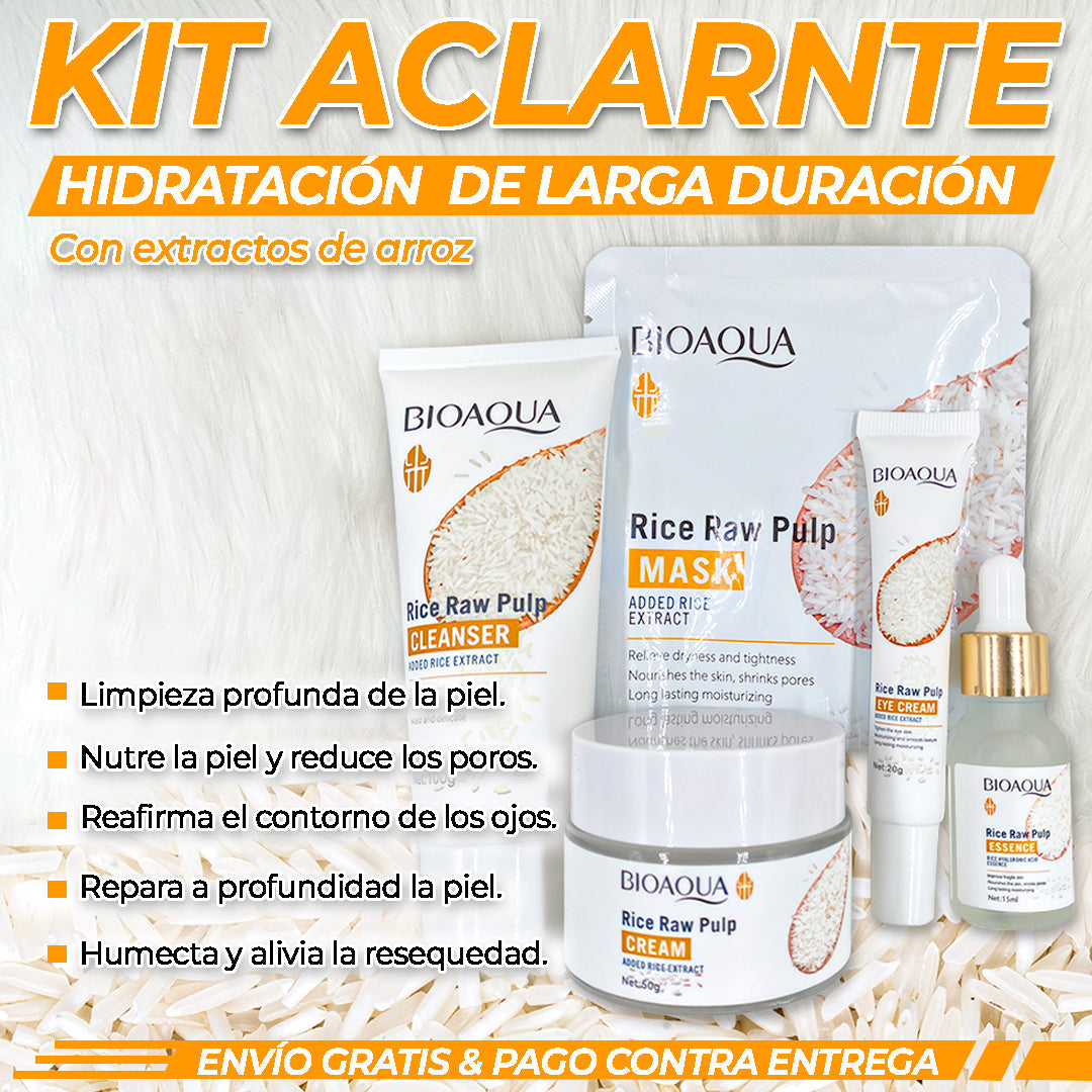 Set de 5 Mascarillas Faciales Oriental de Arroz | Tratamiento Anti-Edad y Aclarante - BIOAQUA