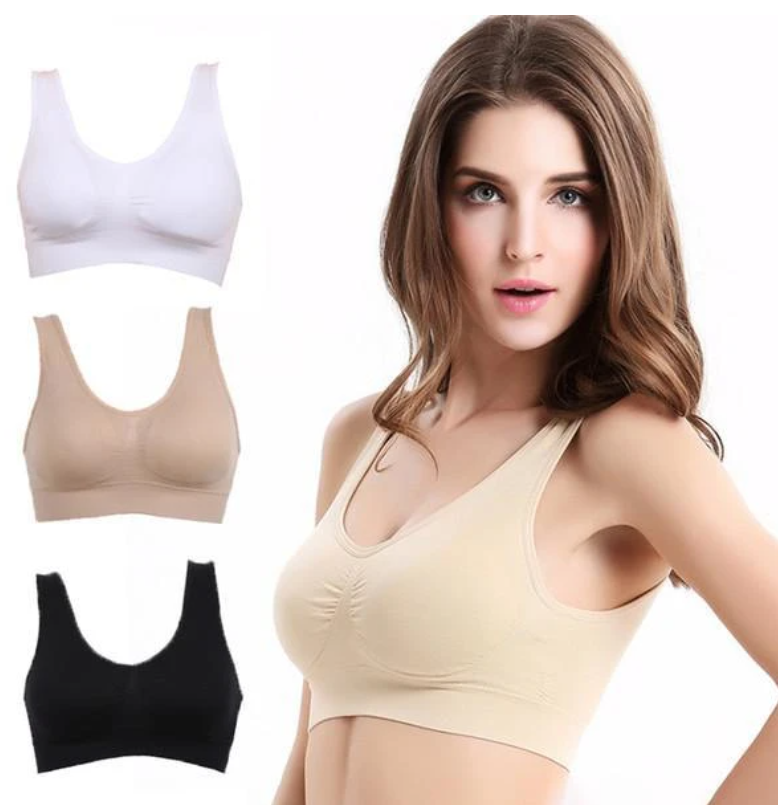 Conjunto de 3 Sujetadores Daido Comfort 24h Sin Aros Push-Up para Máximo Conforto